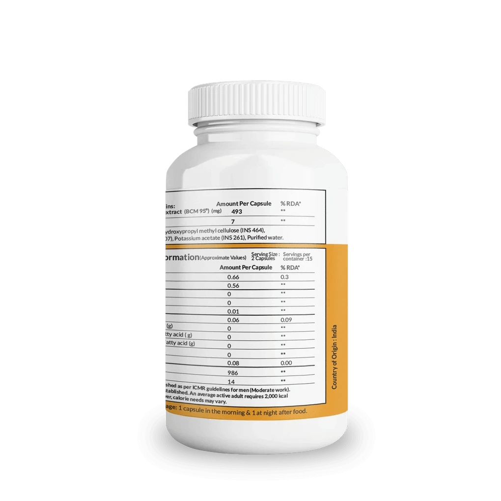 Aiwo Curcumin Rich Turmeric with Piperine capsules BCM 95 500mg