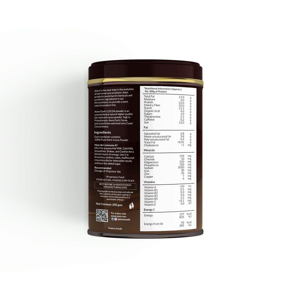 MyDiagnostics Aiwo Dark COCOA Powder 250gms