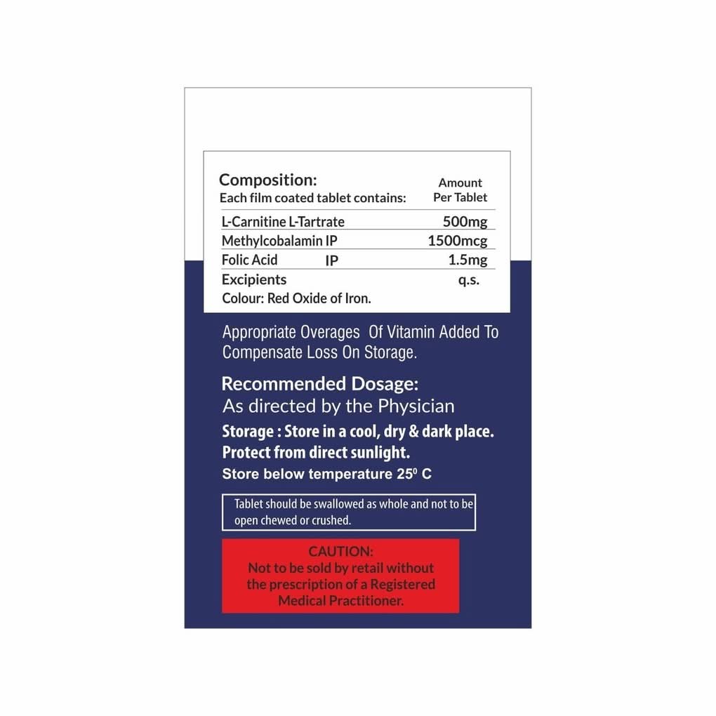 l carnitine used Methylcobalamin and Folic Acid Tablets Manufacturer main image 0