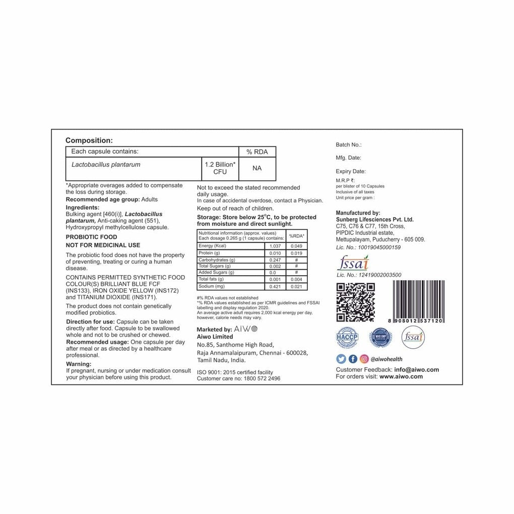 MyDiagnostics Aiwo Pro- Heaarty 1.2 Billion CFU