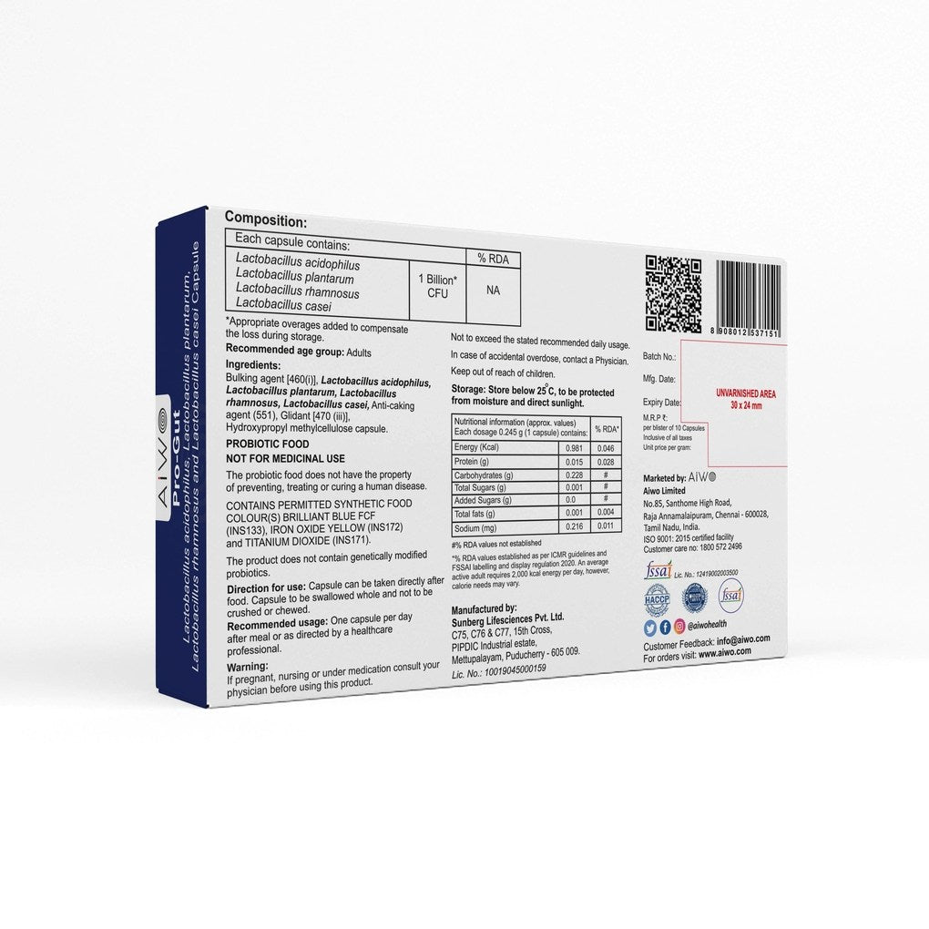 MyDiagnostics Aiwo Pro-Gut 1 Billion CFU