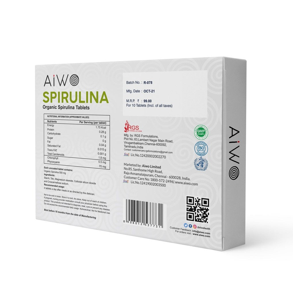 MyDiagnostics Aiwo SPIRULINA 500mg