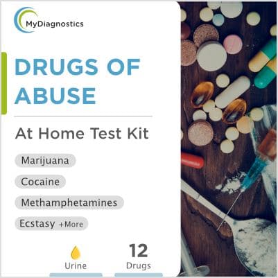 Drugs of Abuse Screening Test At Home - 12 Panel Urine Drug Test