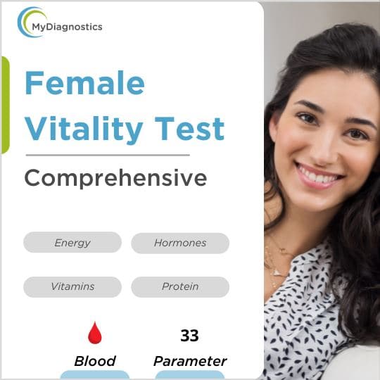 MyDiagnostics Women Vitality- Blood Test for Female Hormonal Imbalance & Fertility Test in hyderabad