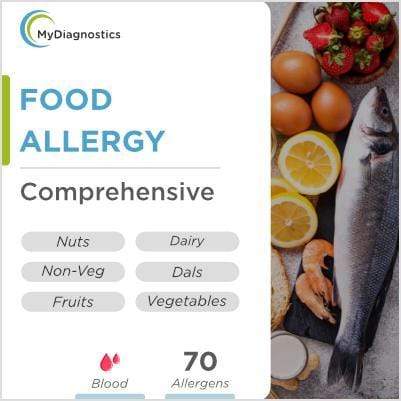 MyDiagnostics IgE Food Allergy Blood Test (Immunoglobulin E Allergy Profile) - Veg & Non-Veg in Faridabad