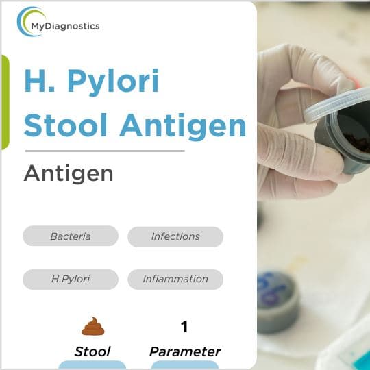 MyDiagnostics Helicobacter H. Pylori Stool Antigen Test At Home in hyderabad