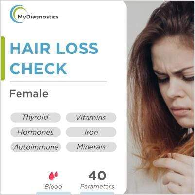 MyDiagnostics Female Pattern Hair Loss – Vitamin, Iron Deficiency & Hormonal Blood Test at Home in Mumbai