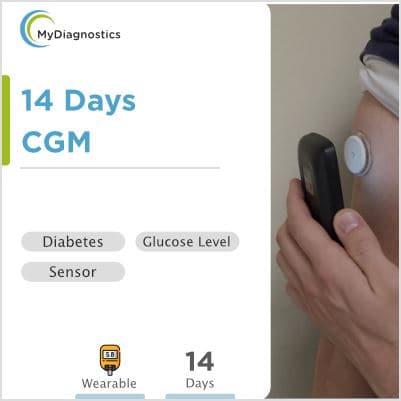 MyDiagnostics 14 Days CGM Diabetes Sensor - Continuous Sugar Test at Home in Bangalore
