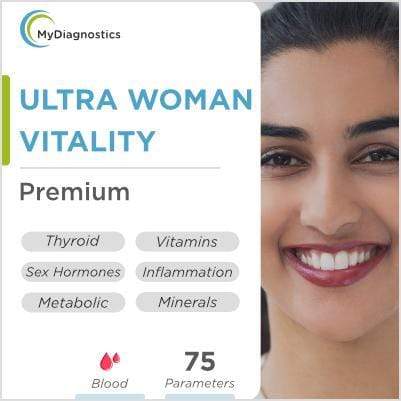 MyDiagnostics Ultra Woman- Hormonal Imbalance, Female Fertility FSH LH Prolactin Test at Home in hyderabad