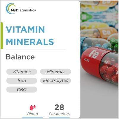 MyDiagnostics Vitamin, Iron & Mineral Balance - Vitamin Blood Test, Iron & Minerals in Mumbai